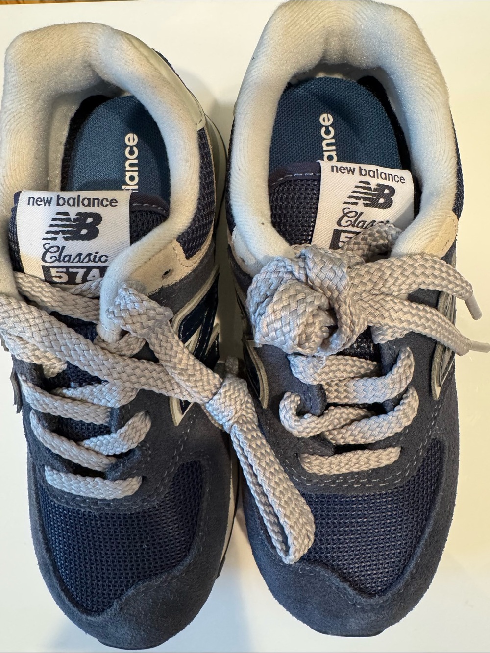 Brand New! New Balance Kids Navy and Gray Classic 574 Sneakers